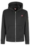 Kenzo Lucky Tiger-motif Zip-up Hoodie In J Black