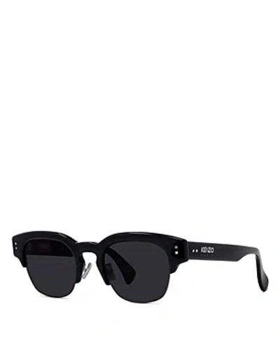 Kenzo Boke Flower Geometric Sunglasses, 49mm In Black