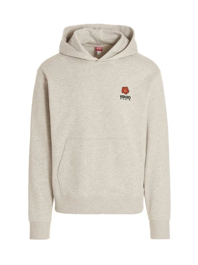 Kenzo Boke Flower Hoodie In Grey