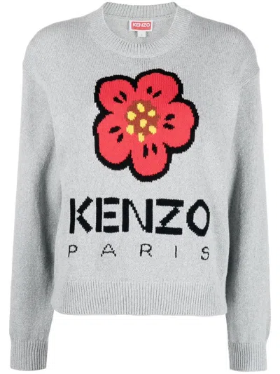 Kenzo Boke Flower Jumper In Grey