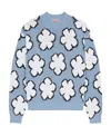 Kenzo Boke Flower Intarsia-knit Jumper In Blue