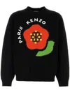 Kenzo Graphic Print Wool Blend Crew Neck Sweatshirt In Schwarz