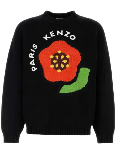 KENZO BOKE FLOWER-INTARSIA SWEATER