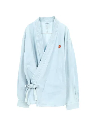 Pre-owned Kenzo Boke Flower Kimono In Blue