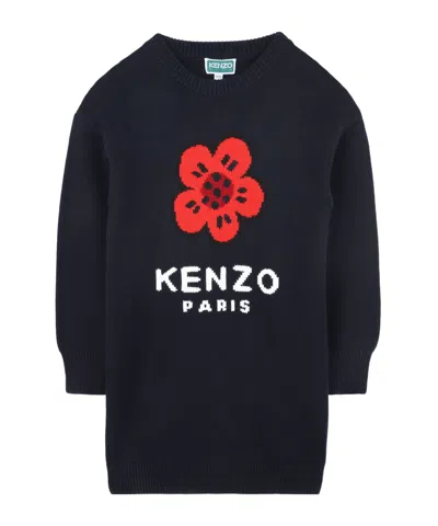 KENZO BOKE FLOWER KNITTED DRESS