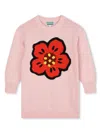 Kenzo Boke Flower Knitted Dress In Pink