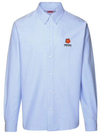 Kenzo Boke Flower Light Blue Cotton Shirt
