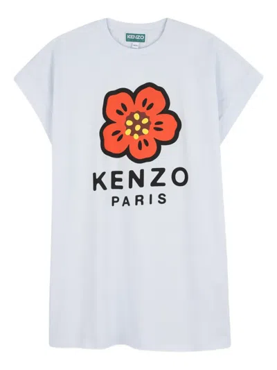 Kenzo Kids' Boke Flower Logo Dress In White