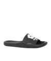 Kenzo Cross-logo Rubber Sliders In Black