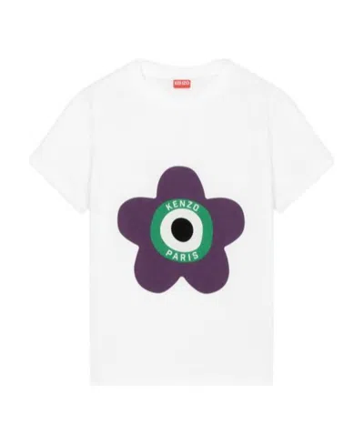 Kenzo Boke Flower Logo-print T-shirt In White