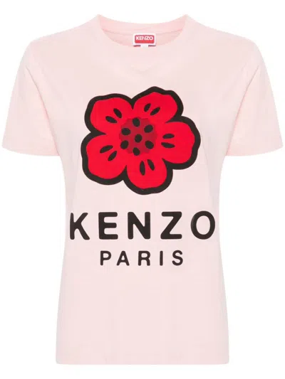Kenzo Boke Flower Loose T-shirt Clothing In Pink