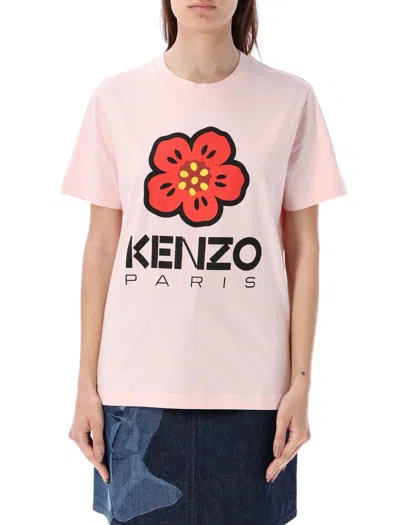 Kenzo Boke Flower Loose T-shirt In Faded Pink