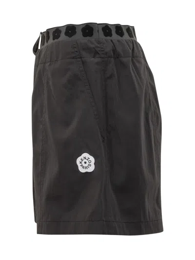 Kenzo Boke Flower Mini Shorts In Black