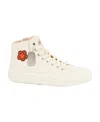 Kenzo High-top Canvas Sneakers In White