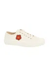 Kenzo School Canvas Low-top Sneakers In White