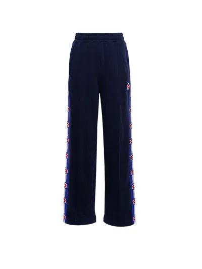 Kenzo Boke Flower-motif Track Pants For Women In Navy Blue