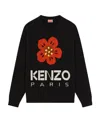 Kenzo Boke Flower Wool Sweater In Black