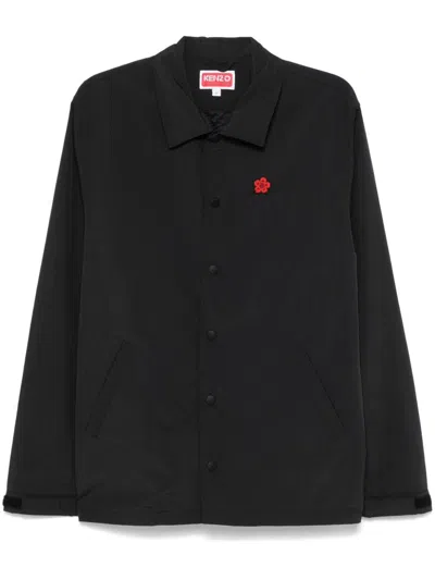 Kenzo Boke Flower Nylon Overshirt In Black