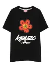 Kenzo Futura Graphic Print Boke Flower T-shirt In Black