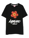 Kenzo Futura Graphic Print Boke Flower T-shirt In Black