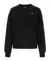 Kenzo Logo Embroidered Crewneck Sweatshirt In Black