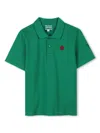 Kenzo Boke Flower-patch Polo Shirt In Green
