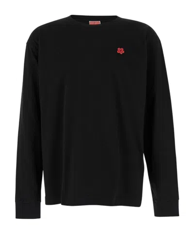 KENZO KENZO BOKE EMBROIDERED LONG-SLEEVED T-SHIRT