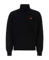 Kenzo Boke Flower-patch Wool Jumper In Black