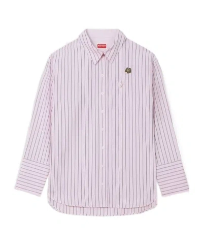 KENZO 'BOKE FLOWER' PIN SHIRT IN COTTON POPLIN