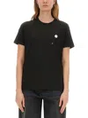 Kenzo 'boke Flower 2,0' Black Crewneck T-shirt With Logo Patch On The Front And Logo Lettering On The Rear In Black