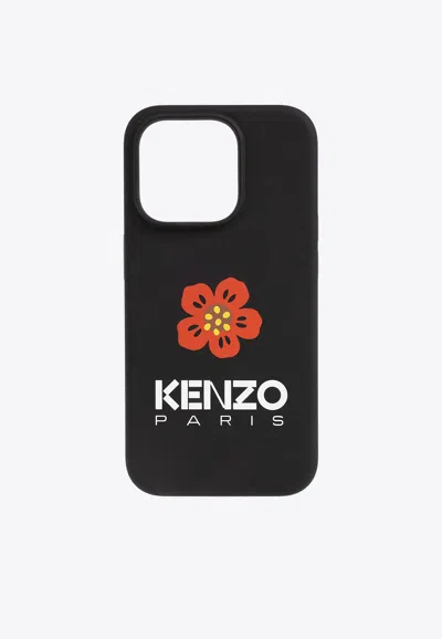 Kenzo Boke Flower-print Iphone 15 Pro Case In Black