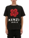 Kenzo Tshirt Con Stampa Boke Flower In Black