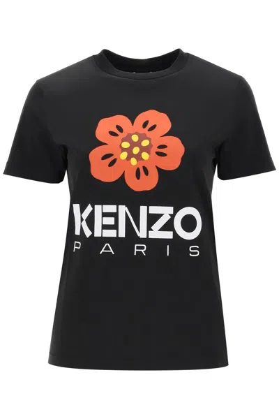 Kenzo Boke Flower Printed T-shirt In Black