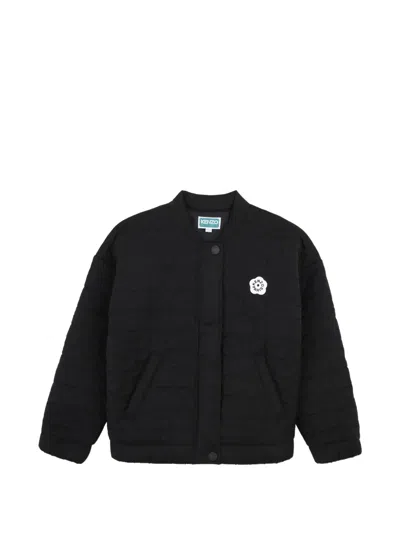 Kenzo Kids' Boke Flower Quilted Padded Jacket In Black