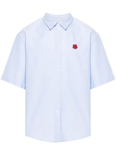 Kenzo Boke Flower Crest Shirt And Blouse Light Blue