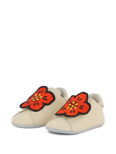 Kenzo Babies' Boke Flower Slippers In Neutral