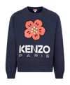 Kenzo Boke Flower Stretch-cotton Sweatshirt In Blue