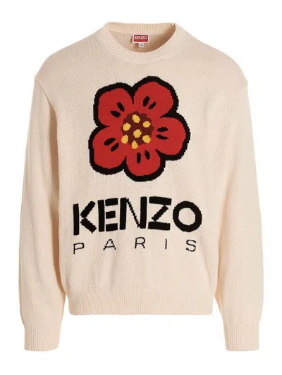 Kenzo Boke Flower Sweater In White