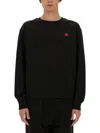 Kenzo Boke Flower Embroidered Cotton Sweatshirt Clothing In Black