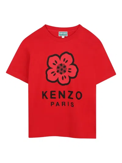 Kenzo Kids' Boke Flower T-shirt In Red