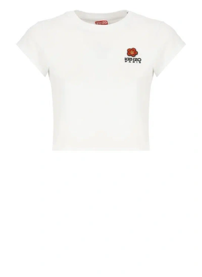 Kenzo Boke Patch Cotton T-shirt In White