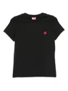 Kenzo Boke Flower Embroidered T-shirt In Black