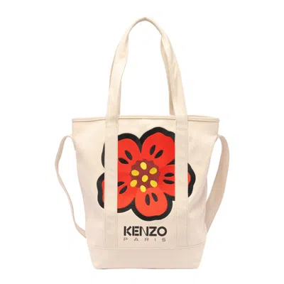 Kenzo Boke Flower Tote Bag In Ecru