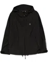 Kenzo Hooded Drawstring Hem Jackets With Zip Pockets In Black