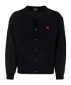 Kenzo V-neckline Cuffs And Hem In Ribbing In Black