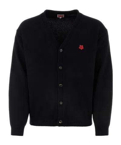 KENZO KENZO BOKE FLOWER EMBROIDERED CARDIGAN