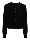Kenzo Boke Crest Crew Cardigan In Black