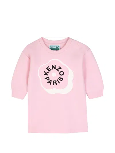 Kenzo Babies' Boke Flower-print Dress In Pink