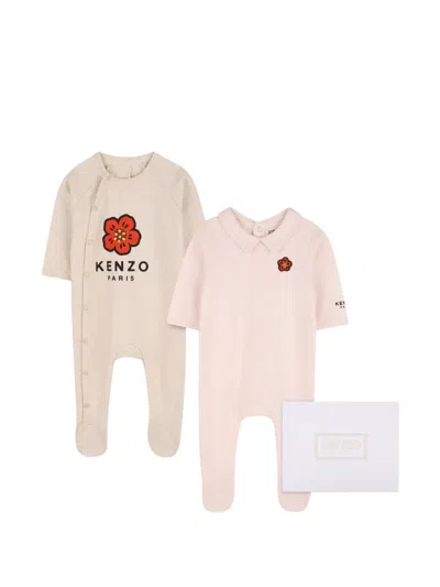 Kenzo Babies' Boke Flower-print Pajamas In Multi