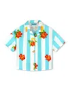 Kenzo Boke-flowers Cotton Shirt In White